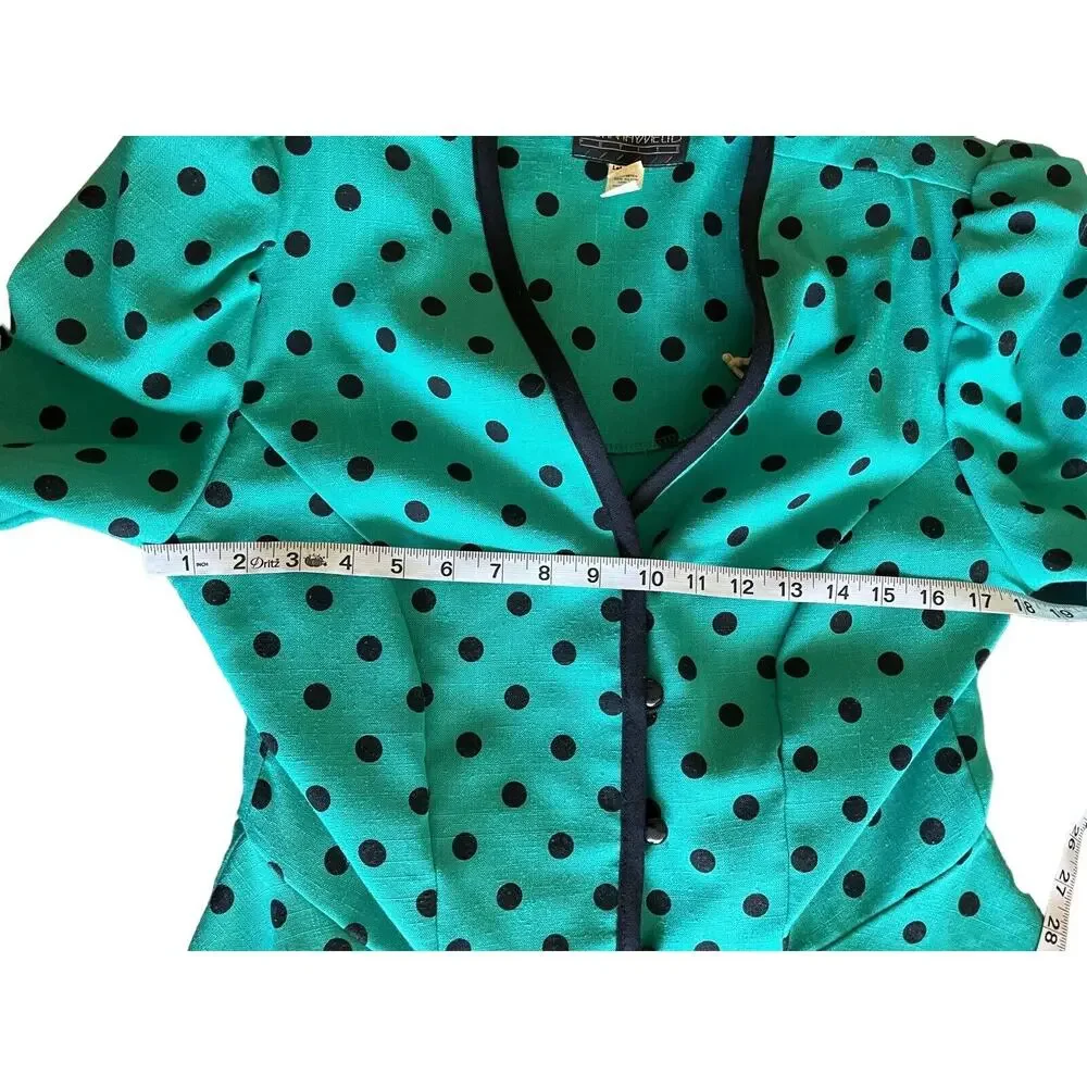 VTG Just In Thyme Women’s Petite 16 Polka Dot Retro Blazer (10/M) - Picture 9 of 13